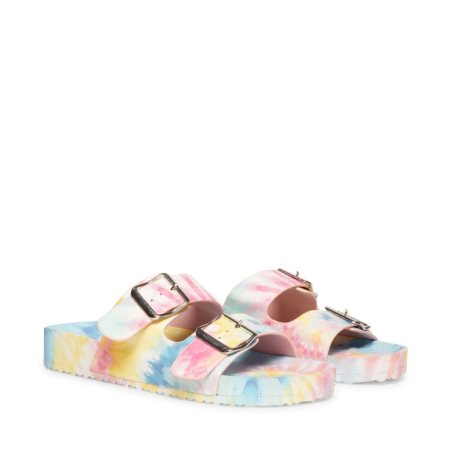 Multicolor Steve Madden Teddy-t Pastel Women's Slides | PH 5420JVT